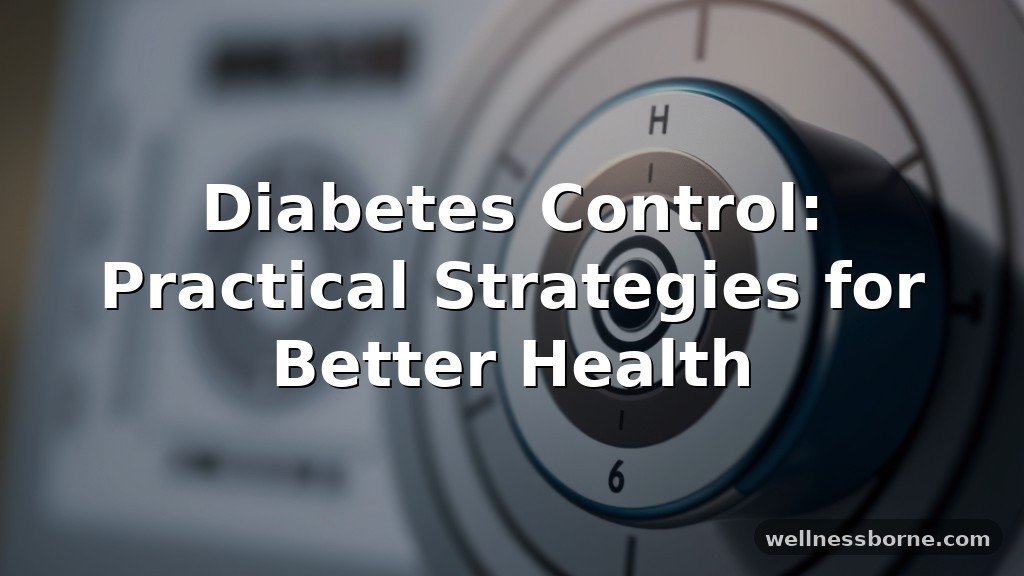 Diabetes Control: Practical Strategies for Better Health