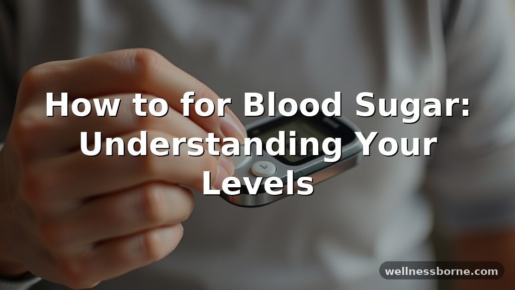 How to for Blood Sugar: Understanding Your Levels