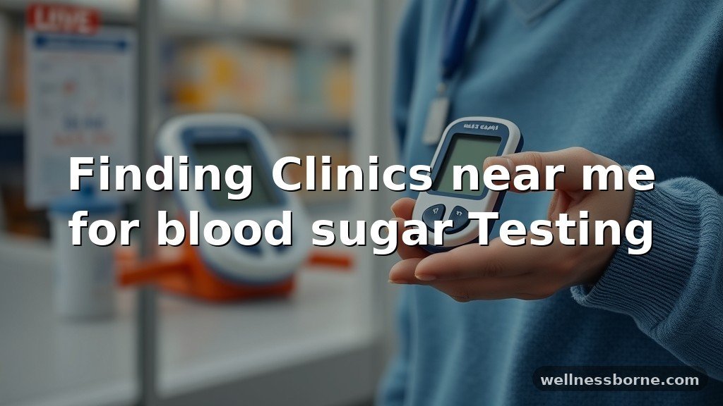 Finding Clinics near me for blood sugar Testing