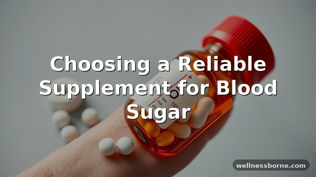 Choosing a Reliable Supplement for Blood Sugar